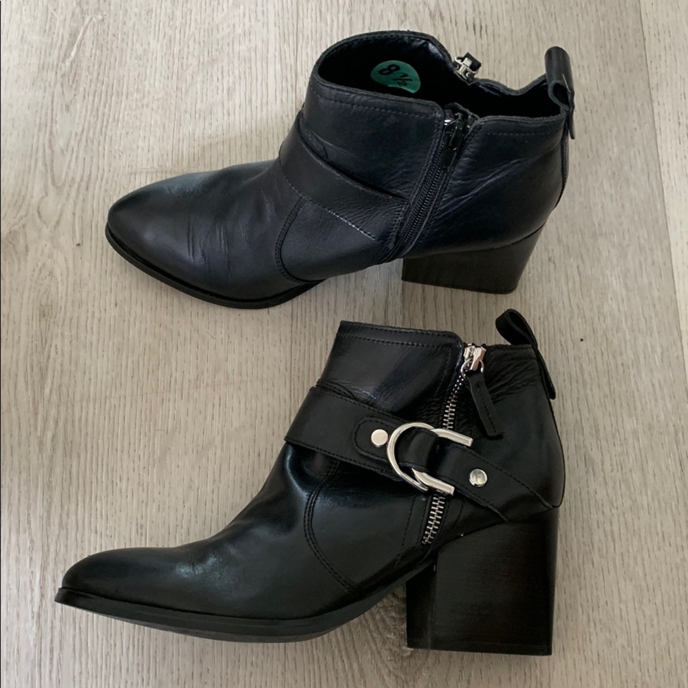 Marc Fisher Black Heeled Ankle Boots